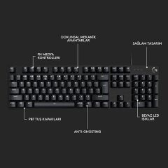 LOGITECH G413 SE Tactile Switch Türkçe Mekanik Gaming Klavye 920-010556