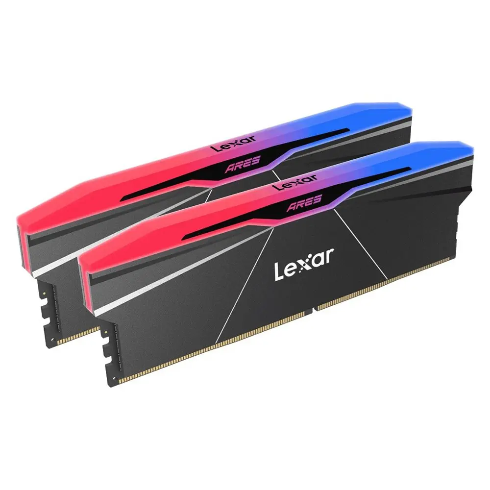LEXAR 32GB (2x16GB) ARES RGB 6400MHz CL30 XMP/EXPO DDR5 Siyah Dual Kit Ram