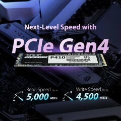 PATRIOT P410 2TB 5000-4500MBs PCIe Gen4 x4 NVMe 1.4 M.2 SSD Disk P410P2TBM28H