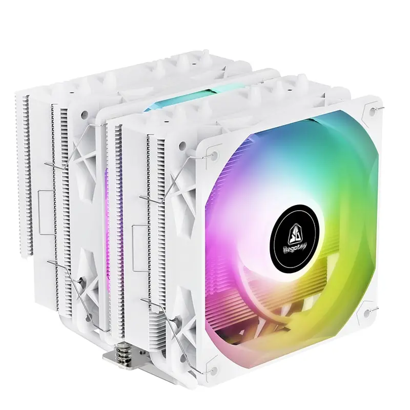 SEGOTEP FZ6 Pro Beyaz 2x120mm Kule Tipi İşlemci Soğutucu (LGA 1851 ve AM5, AM4 Uyumlu)
