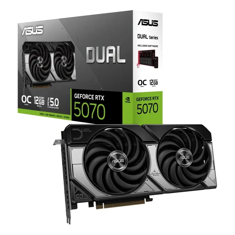 ASUS DUAL GeForce RTX 5070 12GB OC Edition DUAL-RTX5070-O12G GDDR7 192Bit