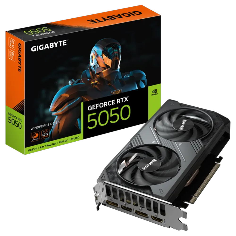 GIGABYTE GeForce RTX 5050 WINDFORCE OC GV-N5050WF2OC-8GD GDDR6 8GB 128Bit