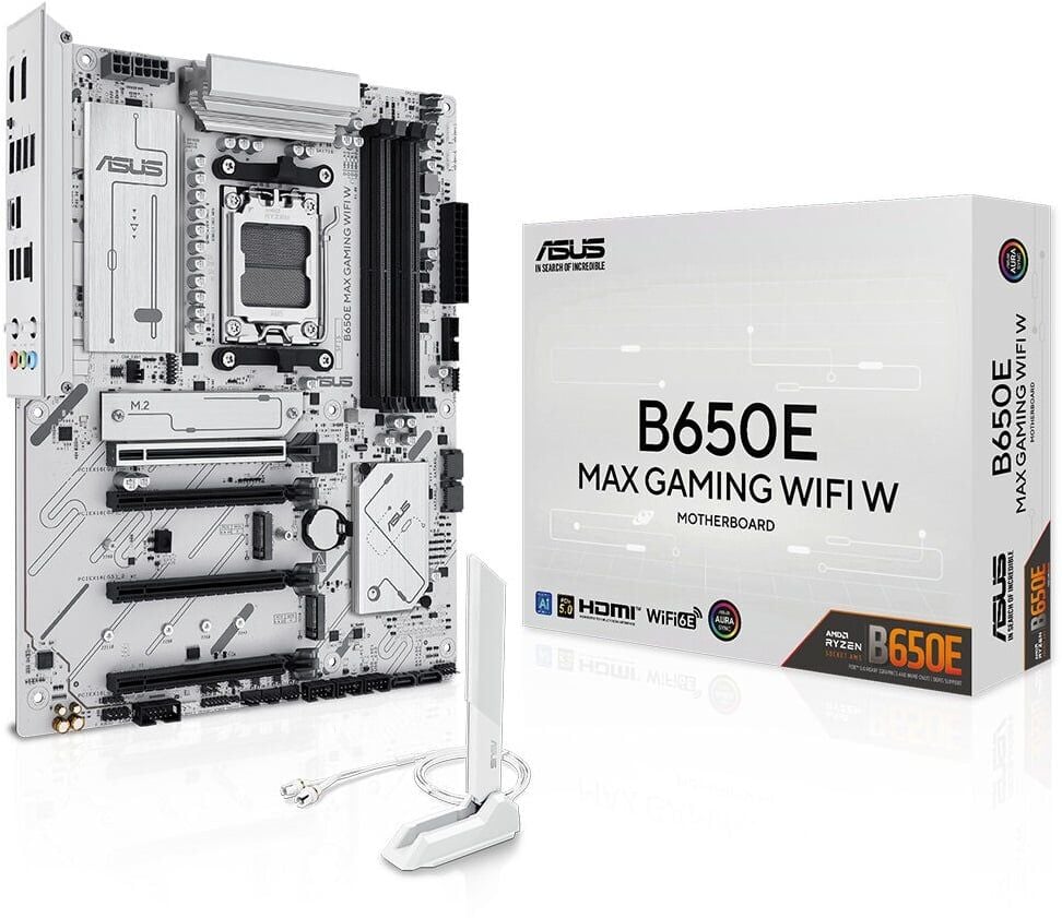 ASUS B650E MAX GAMING WIFI W AMD AM5 B650 Soket DDR5 8000+(OC)MHz ATX ANAKART
