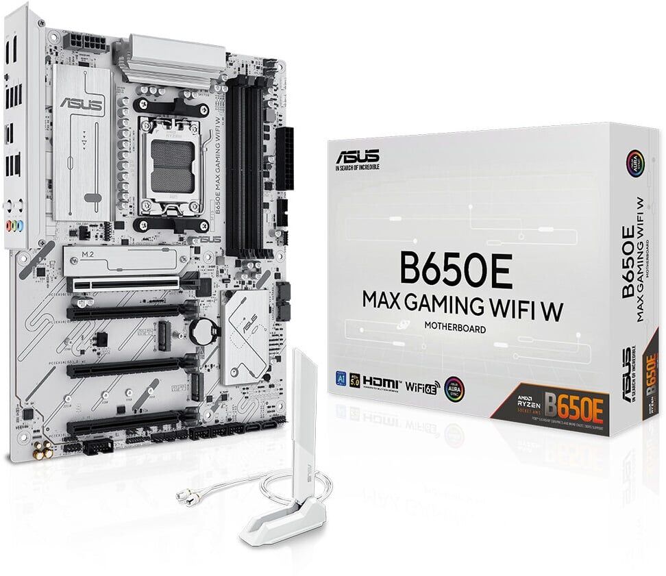 ASUS B650E MAX GAMING WIFI W AMD AM5 B650 Soket DDR5 8000+(OC)MHz ATX ANAKART