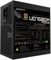 GIGABYTE GP-UD750GM PG5 750W 80+ Gold PCIe 5.0 - ATX 3.0 Full Modüler Siyah Power Supply