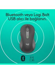 LOGITECH M650 L Signature Kablosuz Mouse Siyah 910-006236