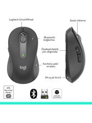 LOGITECH M650 L Signature Kablosuz Mouse Siyah 910-006236