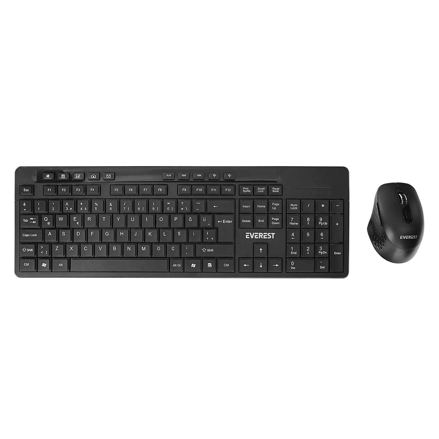 EVEREST KM-510 Kablosuz Q Multimedia Klavye+ Mouse