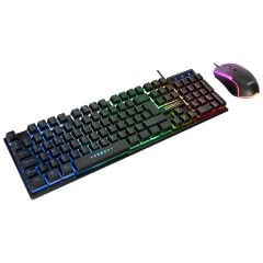 EVEREST KM-198 Luminax Siyah Gökkuşağı Aydınlatmalı Q Gaming Oyuncu Klavye+Mouse Set