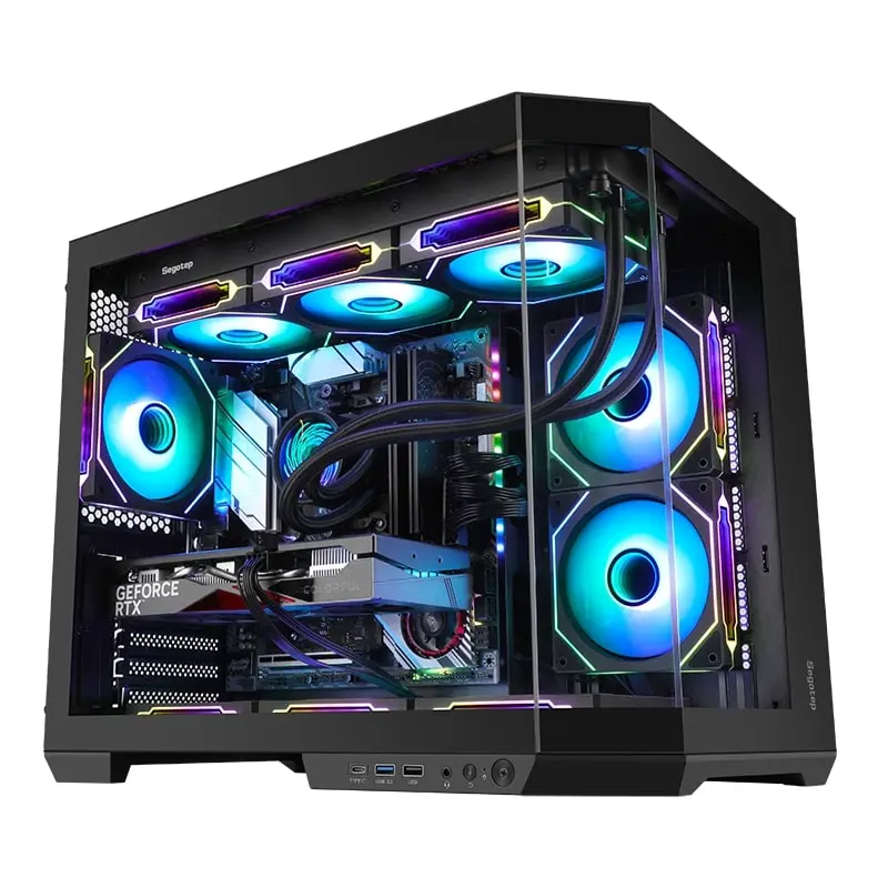 SEGOTEP Lumi 3T Siyah 750W 80+ Bronze PCIE 5.1 Midi Tower Kasa 6xARGB Fan