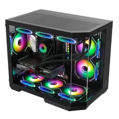SEGOTEP Lumi 3T Siyah 750W 80+ Bronze PCIE 5.1 Midi Tower Kasa 6xARGB Fan