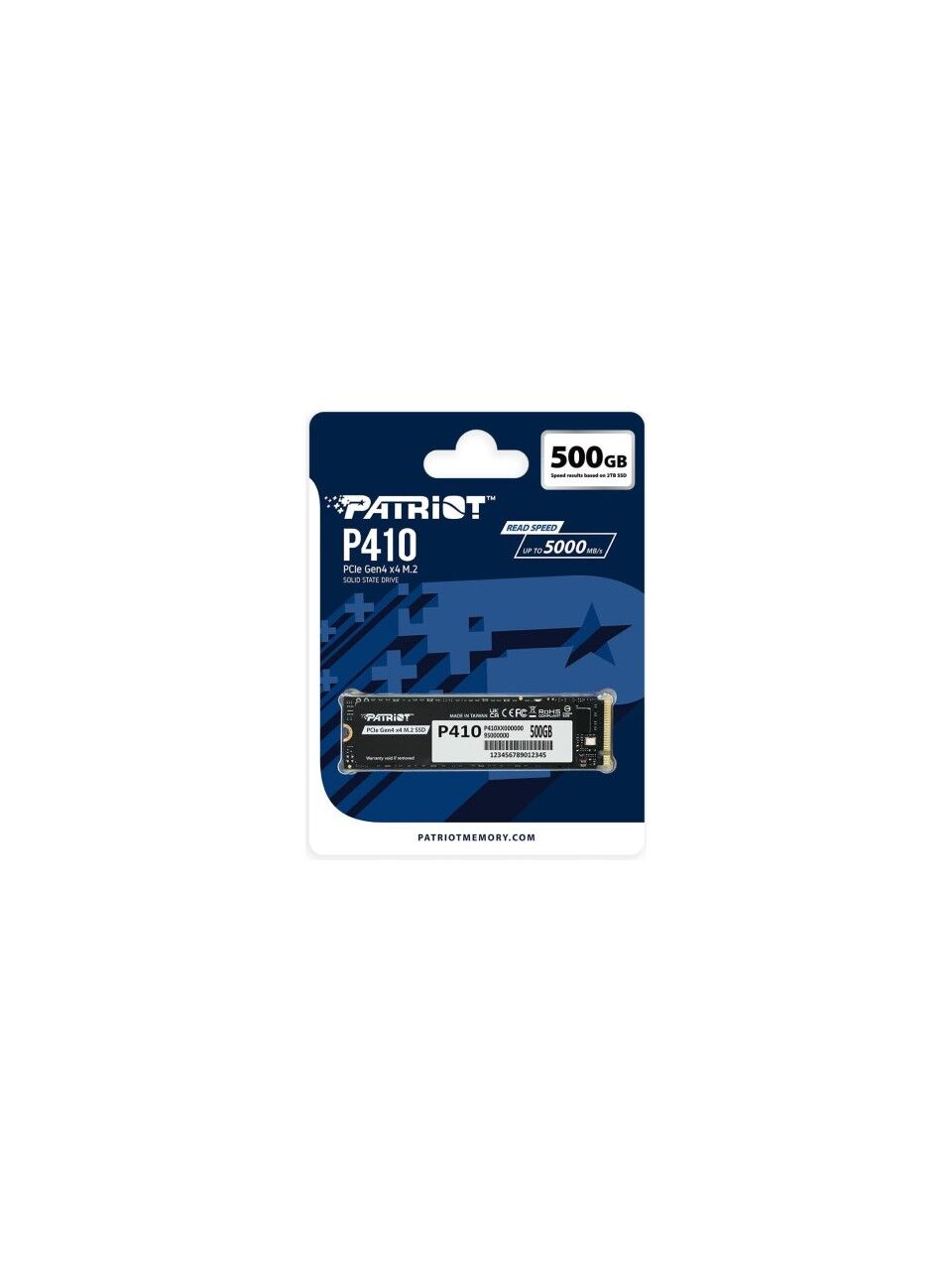 PATRIOT P410 500GB 5000-2300MBs PCIe Gen4 x4 NVMe 1.4 M.2 SSD Disk P410P500GM28H