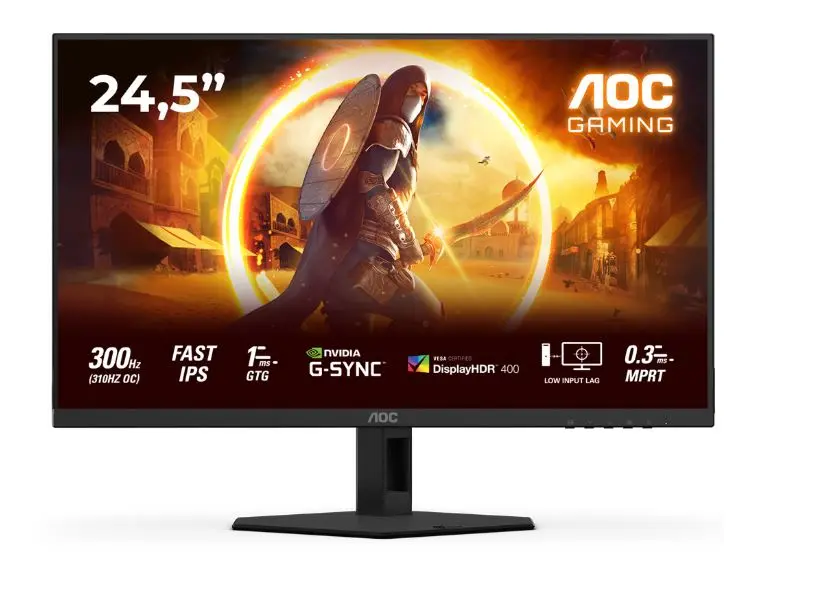AOC 25G4SRE 24.5 310 Hz 0.3ms G-Sync Adaptive Sync HDR400 FHD Fast IPS Gaming Monitör