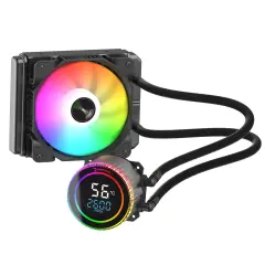 GAMEPOWER Skadi Round 120 ARGB 120mm Sıvı İşlemci Soğutucu AM5 ve LGA1700 Uyumlu