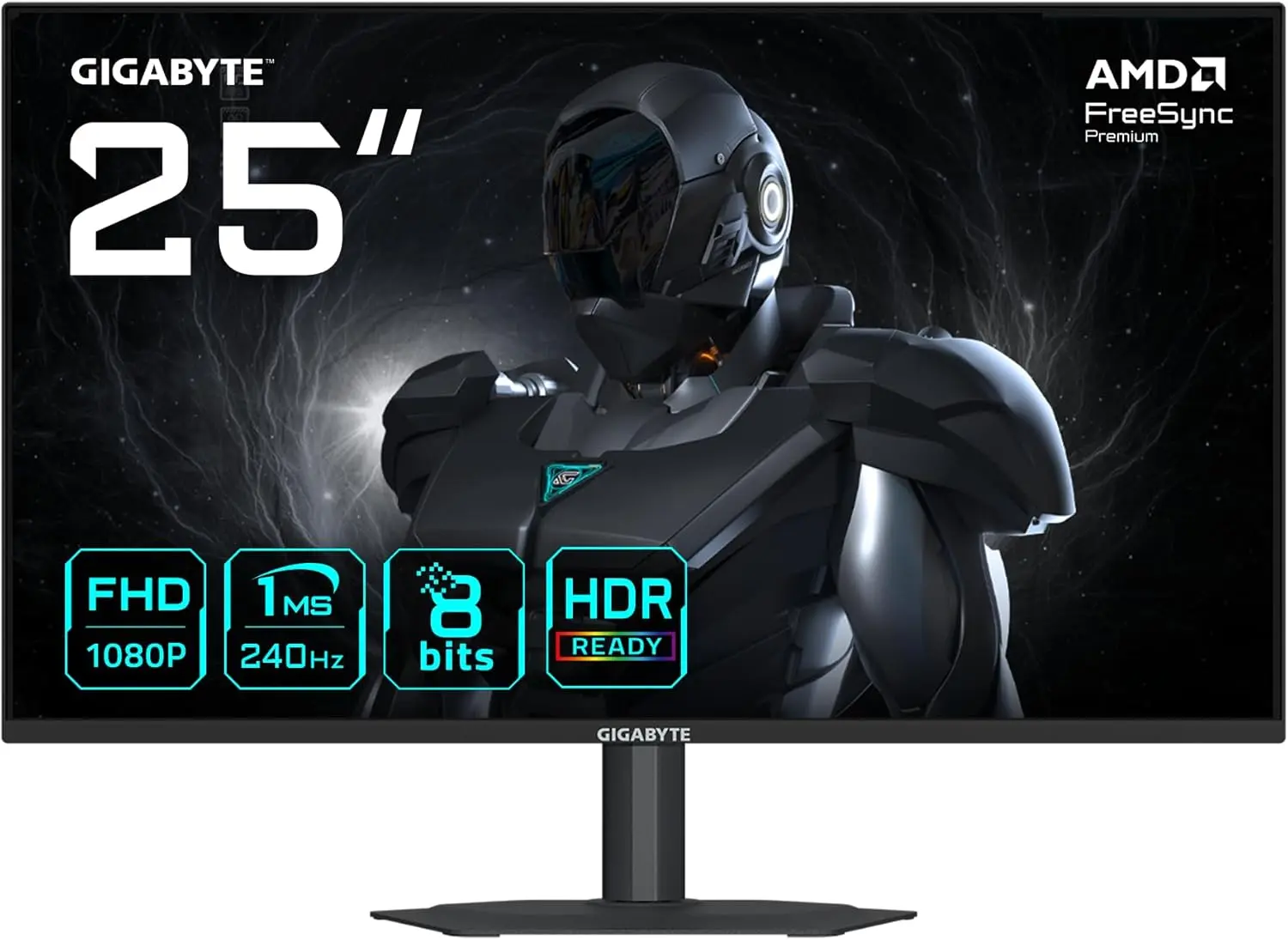 GIGABYTE GS25F2A 24.5 240Hz 1ms HDMI DP Adaptive Sync HDR10 FHD SS IPS Gaming Monitör