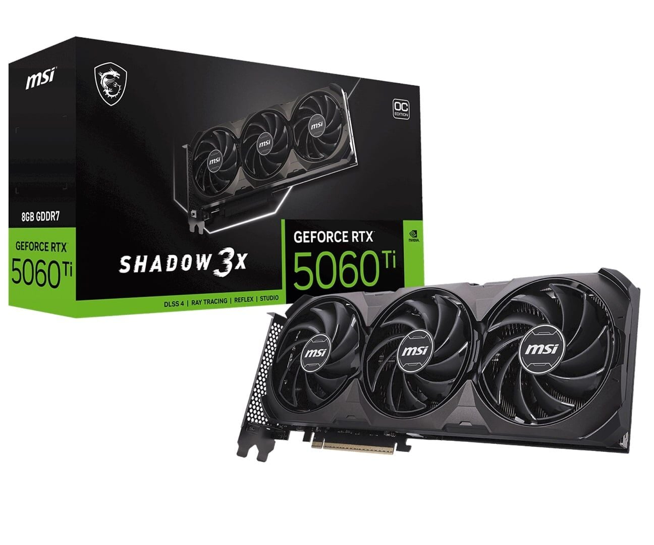 MSI GeForce RTX 5060 TI 8GB Shadow 3X OC CLASSIC GDDR7 128Bit DX12 Ekran Kartı