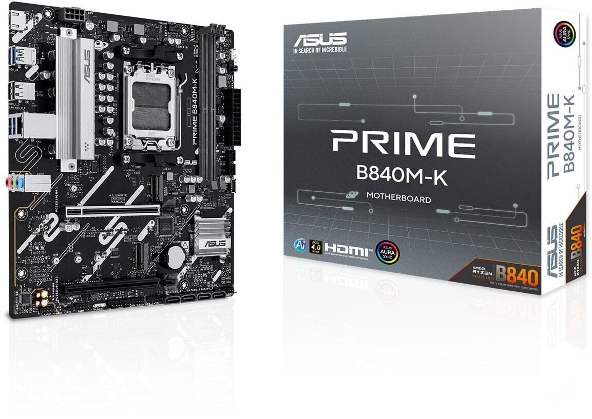 ASUS PRIME B840M-K AM5 Soket DDR5 8000 OC MHz mATX Anakart