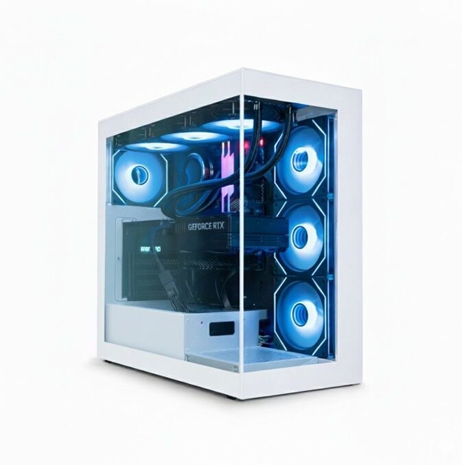 AIGO DS900 Beyaz 850W 80+ Bronze ARGB Mid Tower Kasa