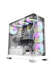 AIGO DS900 Beyaz 850W 80+ Bronze ARGB Mid Tower Kasa