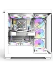 AIGO DS900 Beyaz 850W 80+ Bronze ARGB Mid Tower Kasa