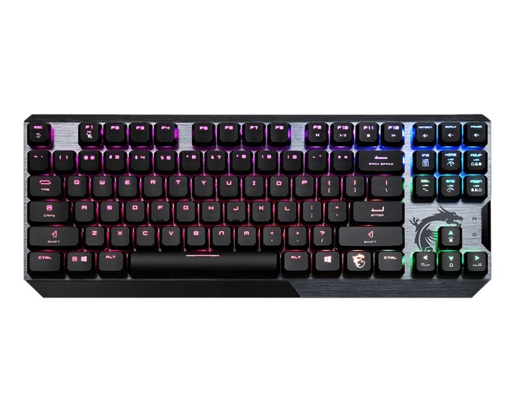 MSI Vigor GK50 Low Profile TKL TR Q RGB Kailh Low Profile Switch Mekanik Kablolu Gaming Klavye