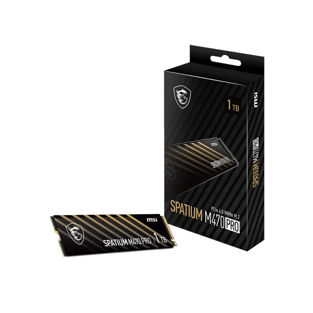 MSI SPATIUM M470 PRO 1TB 6000-4500MBs PCIe Gen 4.0 NVMe M.2 2280 SSD