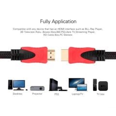 SENSEI S-N14030 2K 1.4V 3D 3 METRE ALTIN UÇLU ÖRGÜLÜ HDMI KABLO