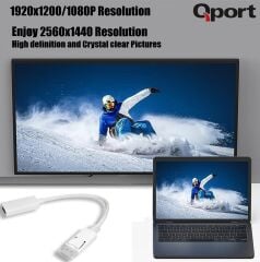 QPORT Q-DP-HDB DISPLAY PORT TO HDMI 4K ÇEVİRİCİ