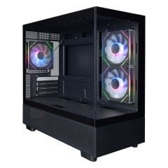 1ST PLAYER MIKU Mİ5 SİYAH 750W 80+ ATX 3.1 SILVER ARGB 6 FAN CAM M-ATX KASA