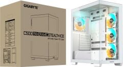 GIGABYTE C500 GB-C500PI ST Panoramic Stealth Glass USB-C ATX Mid Tower Kasa