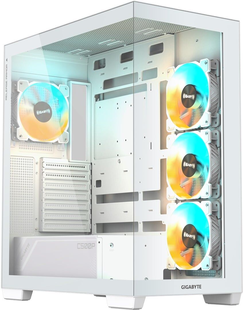 GIGABYTE C500 GB-C500PI ST Panoramic Stealth Glass USB-C ATX Mid Tower Kasa