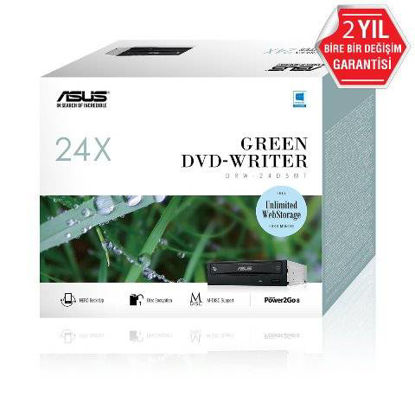 Asus DRW-24D5MT 24X Dahili DVD Yazıcı, Kutulu, M-Disc destekli, Siyah resmi