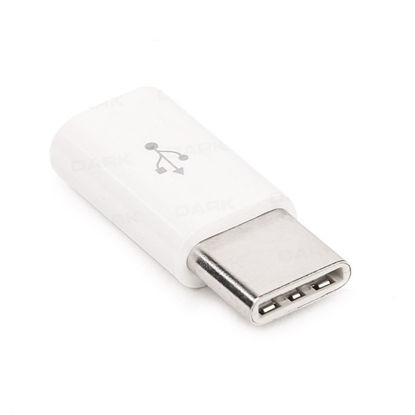 DARK USB3.1 TypeC Erkek - Micro USB2.0 Dişi Dönüştürücü BEYAZ DK-AC-U31XMICROW resmi