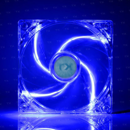 TX 12cm Mavi LED li Sessiz Kasa Fanı TXCCF12BL resmi