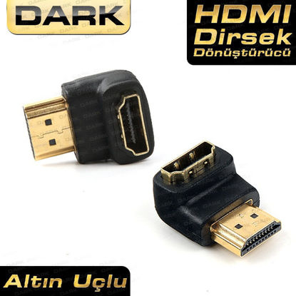 Dark HDMI 90 Dönüştürücü Dirsek - HDMI Erkek - HDMI Dişi DK-HD-AMXF90 resmi