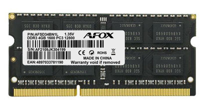 AFOX 4GB 1600MHZ DDR3 SODIMM 1.35V AFSD34BN1L RAM resmi