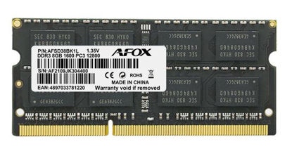 AFOX 8GB 1600MHZ DDR3 SODIMM 1.35V AFSD38BK1L RAM resmi