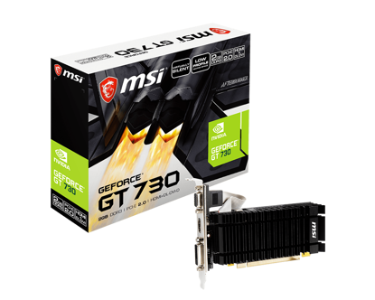 MSI VGA N730K-2GD3H LPV1 GT730 2GB DDR3 64B DX12 PCIE 2.0 X16 (1XVGA 1XDVI 1XHDMI) resmi