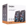 SNOPY SN-X25 RGB Işıklı 3Wx2 Siyah USB Speaker resmi