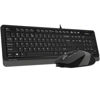 A4 TECH F1010 Q Türkçe Siyah/Gri Multimedya Set (Klavye-Mouse) F1010-GRI resmi