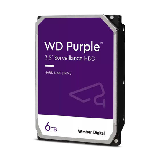 WD Purple 3.5 SATA III 6Gb/s 6TB 64MB 7-24 Guvenlik WD63PURZ resmi