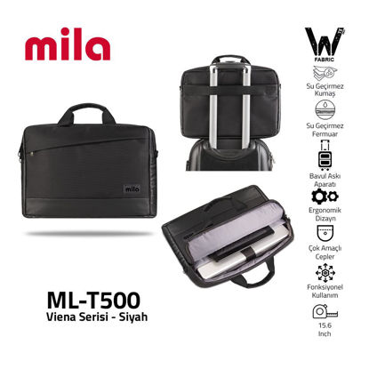 CLASSONE Mila ML-T500 Viena Serisi 15.6 Su Geçirmez Kumaş Laptop Notebook Çanta resmi