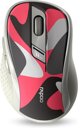 RAPOO M500 Kablosuz Sessiz 1600Dpi Mouse Kamuflaj Kırmızı Bluetooth 18111 resmi